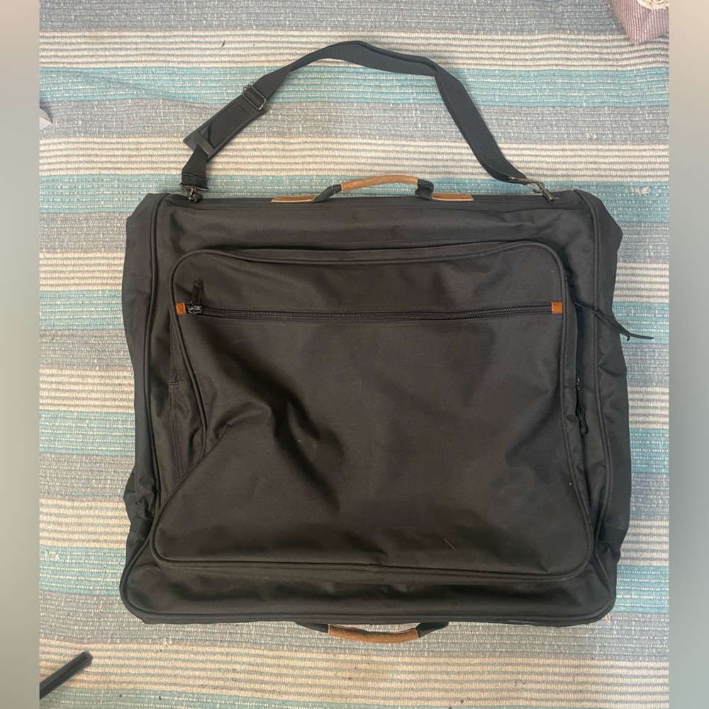 Korus: vintage wardrobe bag with suede leather accents - Picture 2 of 7
